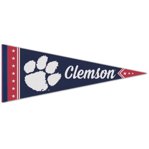 WinCraft Clemson Tigers 12'' x 30'' Patriotic Premium Pennant Cover