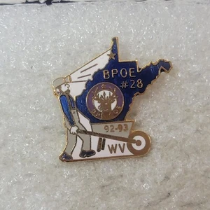 BPOE Independence Hall Wheeling WV Lodge #28 Miner Vintage Anstecknadel goldfarben - Bild 1 von 4