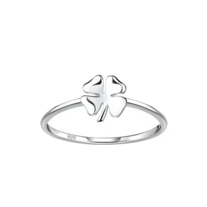 Silver Clover Ring - Size 6 - 925 Sterling Silver Women's Jewelry - Picture 1 of 1