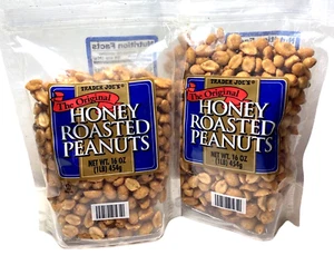2 X Trader Joe's Original Honey Roasted Peanuts *1 lb - Picture 1 of 4