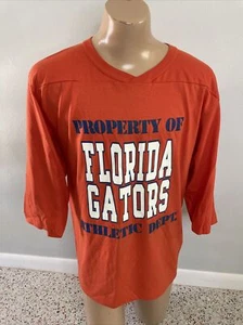 Vintage 70’s 80’s University FLORIDA GATORS Jersey T Shirt Large NCAA Football - Picture 1 of 10