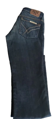 Pantalones de mezclilla vintage William Rast Madison acampanados oscuros lavados a la piedra desgastados para mujer S 25 Foto 1 de 4