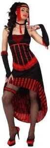 Costume cabaret burlesque donna elegante rosso taglia XL can can teatro carneval