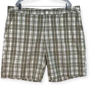 Abito corto uomo nuovo taglia 42 Croft & Barrow casual golf quadri marrone - Foto 1 di 13
