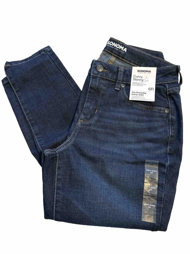 Sonoma Ladies Everyday Curvy Jean High Rise Blue Size 6R