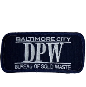 DPW Baltimore City Bureau of Solid Waste Oval Patch - Picture 1 of 2