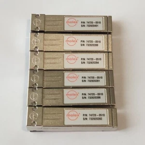 Lot of 6 Molex 74720-0510 Blank SFP Modules - Picture 1 of 5