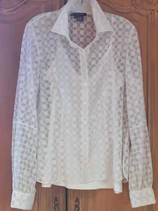 ETCETERA WHITE LONG SLEEVED BLOUSE W/WHITE CAMILSOLE. (2 PIECES) SZ. 12.NICE! - Picture 1 of 9