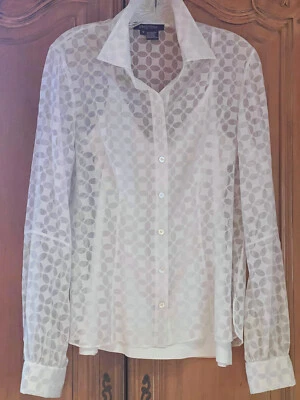 ETCETERA WHITE LONG SLEEVED BLOUSE W/WHITE CAMILSOLE. (2 PIECES) SZ. 12.NICE! - Image 1 of 4