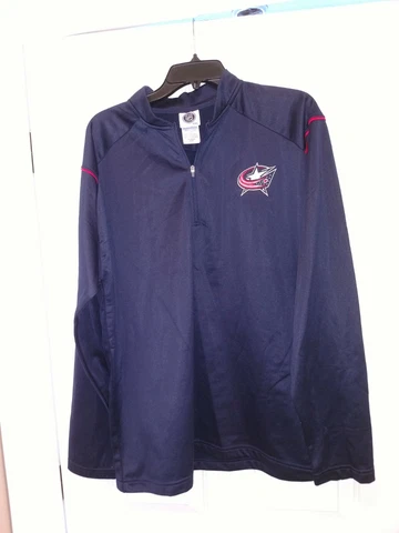 NHL Columbus Blue Jackets Hockey Team Logo Pullover Sweater Men's XL Blue Cover