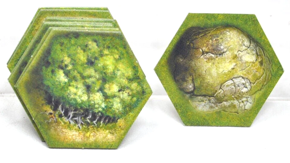 BATTLE LORE 1-ое издание оригинальный TERRIAN HEXES набор из 9 запасных частей - Изображение 1 из 1