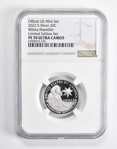 PF70 UCAM 2022-S Silver Wilma Mankiller Quarter Limited Edition NGC - Picture 1 of 5