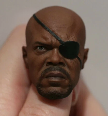 Custom ! Nick Fury Samuel L. Jackson The Avengers S.H.I.E.L.D. 1/6 HEAD ONLY Cover