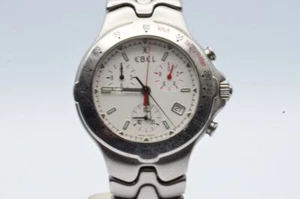 Ebel Sportwave Men's Chrono Watch Steel 39MM 9251641 Quartz with Band White - Picture 1 of 10