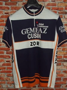 GEMEAZ CUSIN ZOR EROICA MAGLIA SHIRT BICI CICLISMO VINTAGE 70'S 50% LANA - Imagen 1 de 3