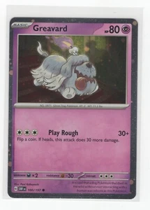 Pokemon Obsidian Flames 100/197 Greavard Cosmos Holo EXCLUSIVO - Imagen 1 de 1