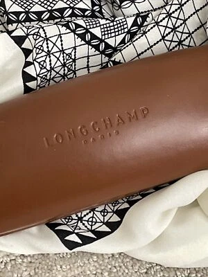 Longchamp Paris Brown Leather Hard Shell Sunglasses Sun Eye Glass Glasses Case - Image 1 of 4