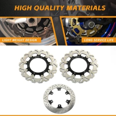 Front + Rear Brake Disc Rotors For Yamaha XV 1700 Road Star Warrior PC 2002-2007 - Изображение 1 из 4
