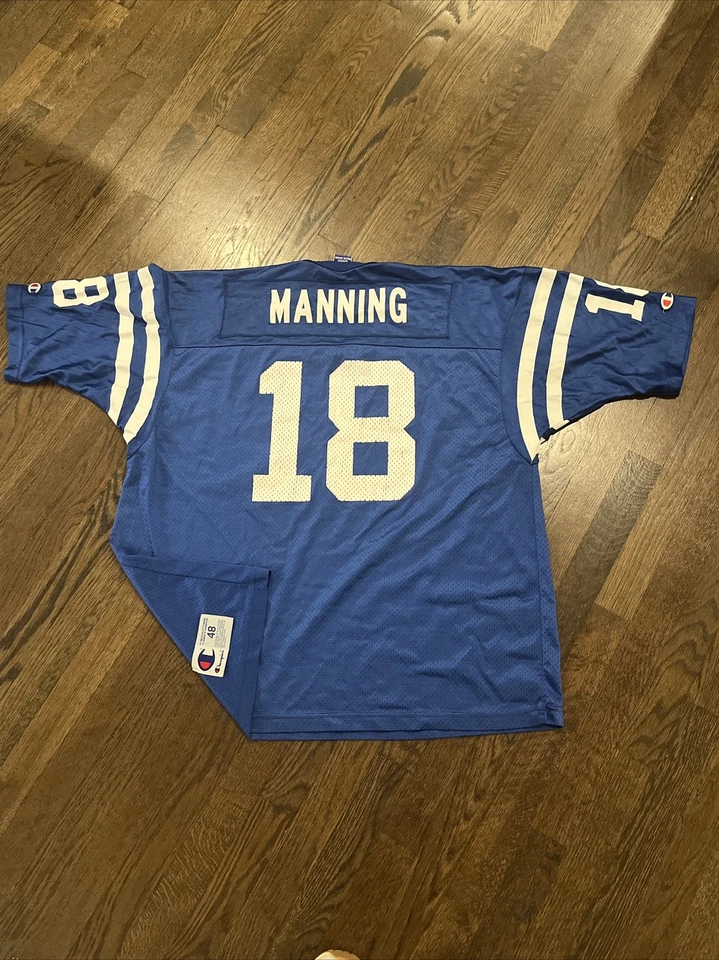 Camiseta deportiva Indianapolis Colts Peyton Manning para hombre talla 48 azul campeón  Foto 1 de 4
