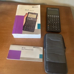 Hewlett Packard HP 48S Graphing Calculator With Case & Manuals Tested Works!! - Picture 1 of 9
