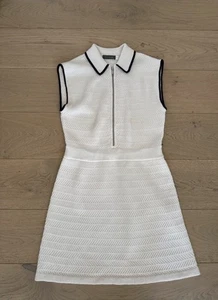 Mint Velvet Sleeveless Knit Mini Dress, SS25- Size S (8-10) Ivory - Picture 1 of 3