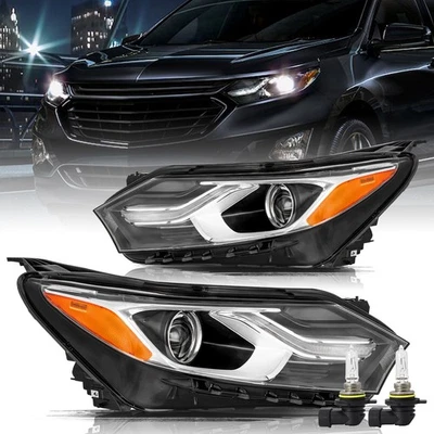 Faros proyectores halógenos para Chevy Equinox 2018-2020 con LED DRL con bombillas Foto 1 de 4