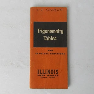 Vintage 1954 Illinois Tool Works Trigonometry Tables Involute Functions Booklet - Picture 1 of 7