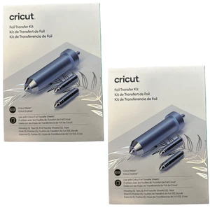 2 Stück Cricut Folientransfer Kit mit 12 Folienblättern, 3 Spitzen, Klebeband & Basis Neu - Bild 1 von 2