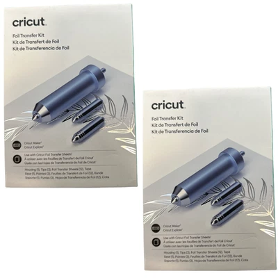 2pk Cricut Foil Transfer Kit w/ 12 Foil Sheets, 3 Tips, Tape & Base New - Image 1 of 2