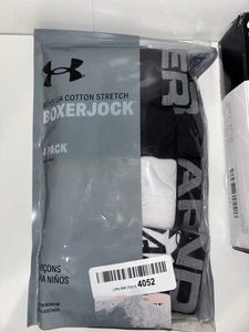 4 BOYS UNDER ARMOUR UA COTTON STRETCH BOXERJOCK BOXER BRIEFS YOUTH SMALL YSM $26 - Picture 1 of 3
