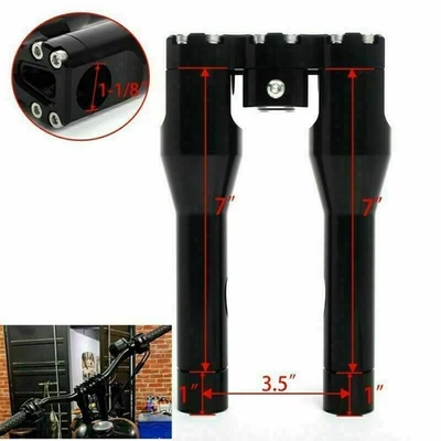 Elevadores de manillar ajuste universal para Harley 1 1/8" 7" 8" Dyna Sportster Club Style Foto 1 de 4
