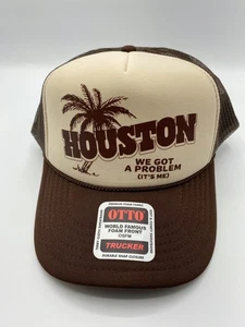 Luke Combs X Nicole Huston We Got a Problem Logo Brown Snapback Cap Hat One Size - Picture 1 of 7