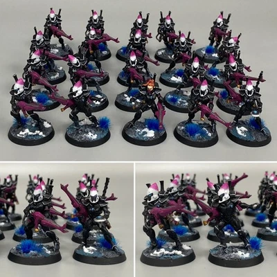 20 GUARDIANS ELDAR AELDARI WARHAMMER 40K 40,000 PAINTED SQUAD CRAFTWORLD XENOS - Image 1 of 4