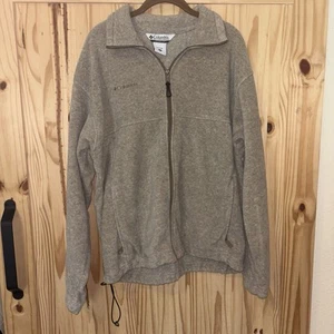 Columbia Full zip Fleece Jacket Size L Cinched waist 2 Front zip Pockets - Picture 1 of 9