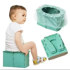 Toilette per Bambini Portatile, Vasino da viaggio per bambini WC pieghevole - Foto 1 di 12