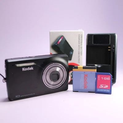Kodak Digital Camera EasyShare M1033 10.1MP Black Tested Full Working Set - Image 1 of 4