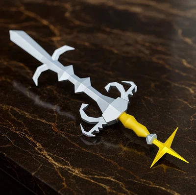 Réplica de cosplay de tamaño completo Saradomin Godsword inspirada en OSRS premium escala 1:1 GRANDE Foto 1 de 3
