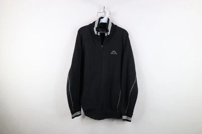 Vintage 90s Kappa Soccer Mens Large Distressed Classic Logo Warm Up Jacket Black - Image 1 of 4