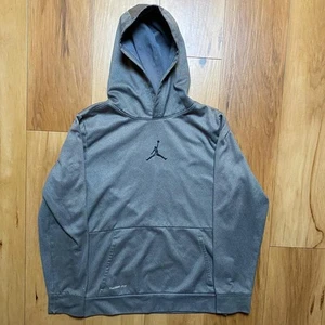 Nike Air Jordan Youth Xl Therma-Fit Gray Hoodie Sweatshirt – Athletic Wear - Picture 1 of 5
