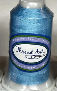 New Thread Art Thread 600 Meter 100% Spun Polyester #464 Turquoise - Picture 1 of 2