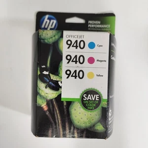 HP 940 Ink Cartridge Multi Color HP8000 8500 8500A Printer 3PK Expire March 2014 - Picture 1 of 7