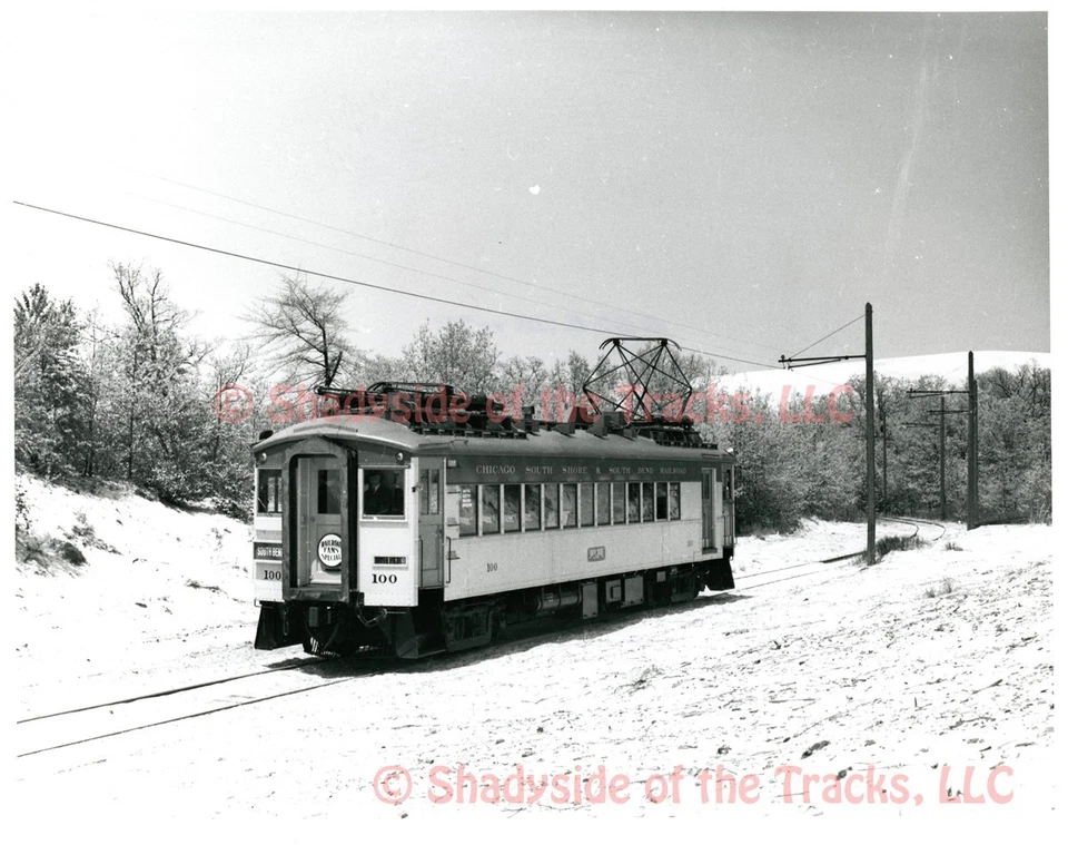 Chicago South Shore Line Interurban #100 Original 8x10 Impresión de Laboratorio Media Luna Dune 1940 Foto 1 de 1