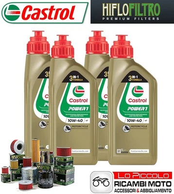 Tagliando 4 OLIO [CASTROL] POWER1 10w40 + FILTRO Bmw K 1300 R 2009 2010 2011 Foto 1 de 4