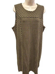 J Jill Ponte Sleeveless Gingham Dress Women’s Size Large - Picture 1 of 5