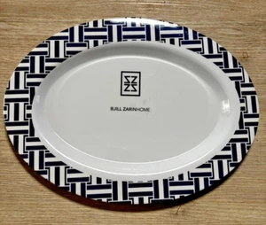 Jill Zarin Montauk Navy Geometric Platter Melamine New - Picture 1 of 2