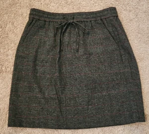 WOMENS small ANN TAYLOR LOFT SKIRT plaid OFFICE BUSINESS WEAR short PULL ON SOFT - Picture 1 of 5