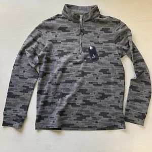 Johnnie-O Alpine Boys 8 Grey Camo Golf Fashion Hoodie New Nwt - Picture 1 of 6