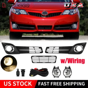 Front Lower Bumper Grille Fog Lights Set Fit 2012 2013 2014 Toyota Camry SE 6PCS - Picture 1 of 12