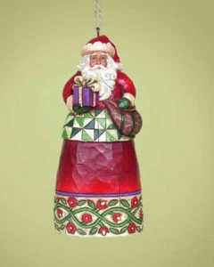 Jim Shore Heartwood Creek - Santa with present hanging ormament 4014377 - Picture 1 of 1