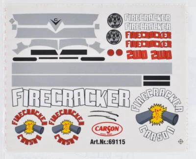 Dekorbogen 1/10 Fire Cracker Decor Aufkleber Monstertruck Maskierfilm Flammen - Bild 1 von 3